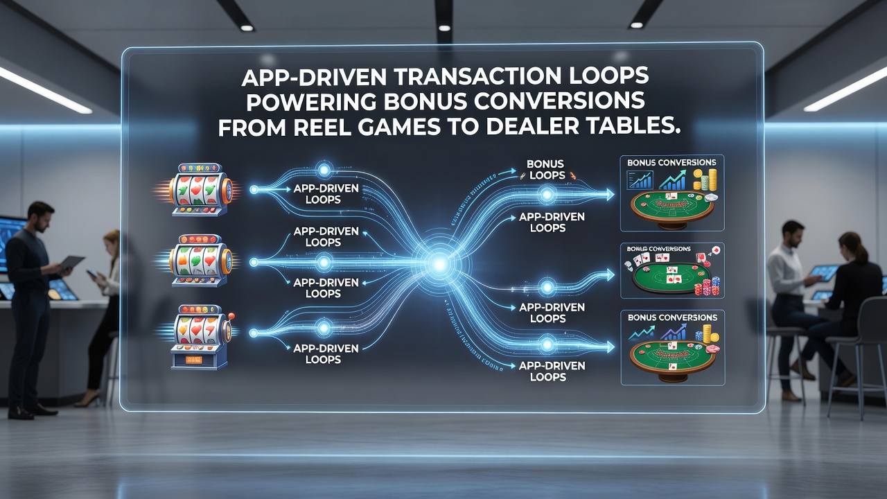 Live dealer table view within a casino mobile app after bonus conversion from slots