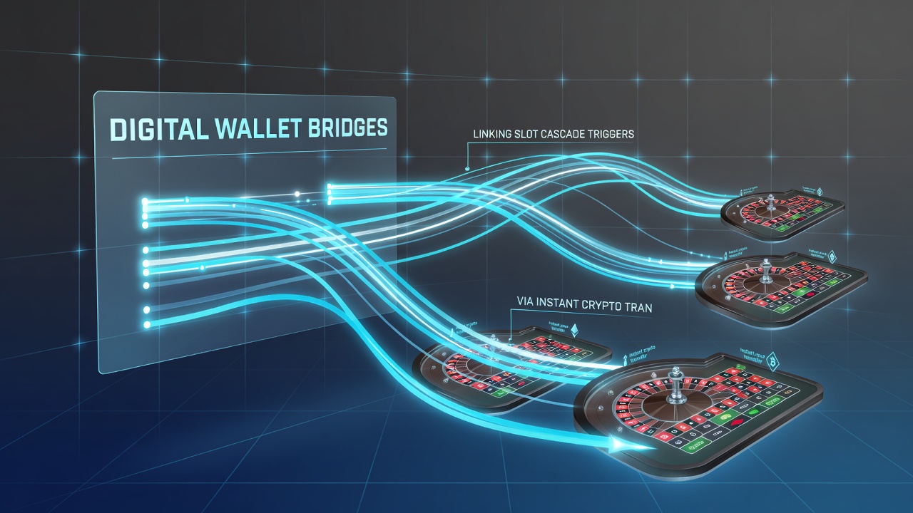 Live roulette table interface receiving instant crypto deposit from connected slot game wallet