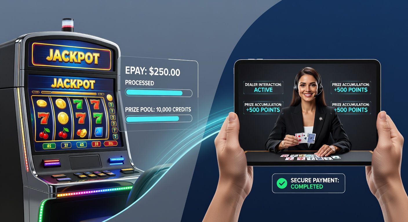 Mobile device displaying slot reels transitioning to a live dealer table interface with payment confirmation overlay