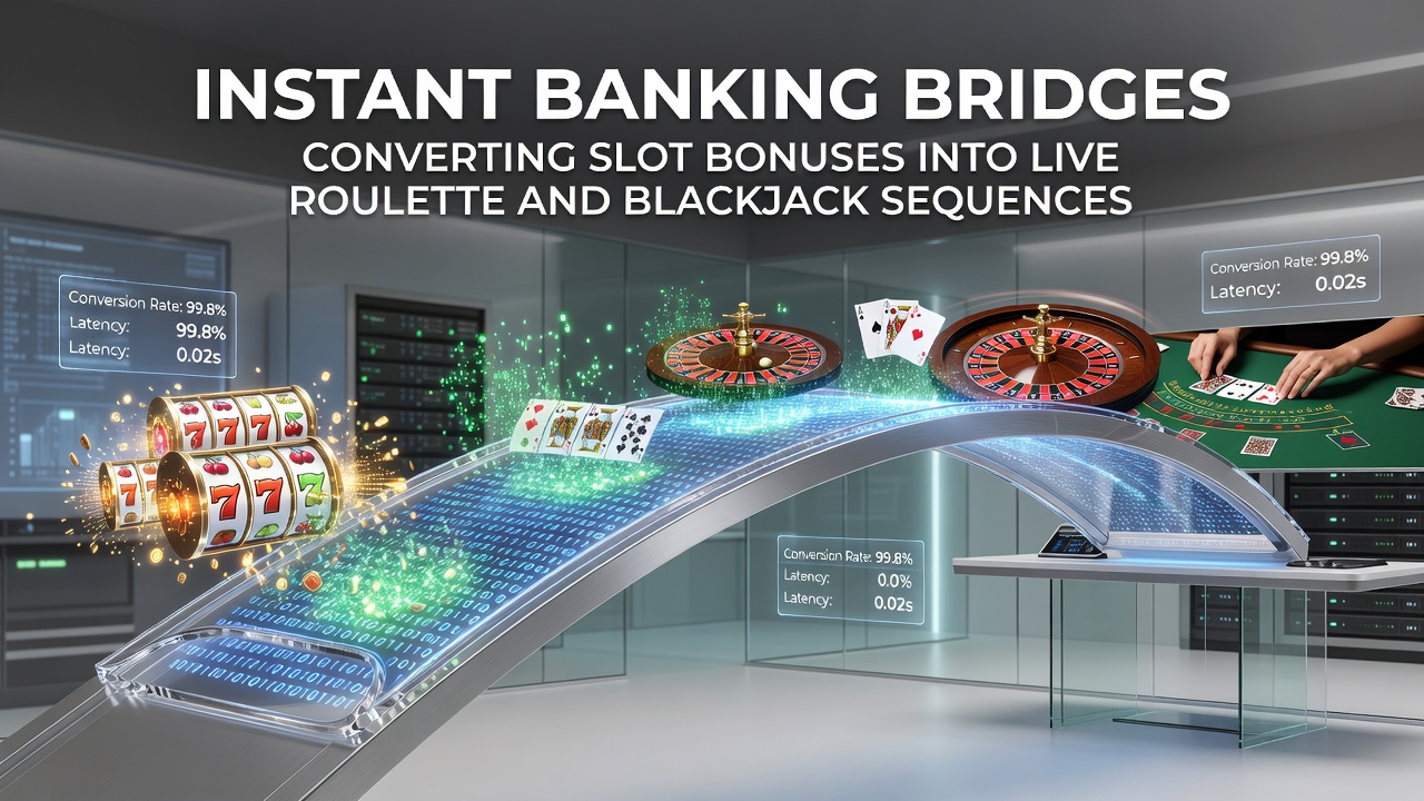 Mobile screen showing slot bonus transfer into live blackjack session via instant banking