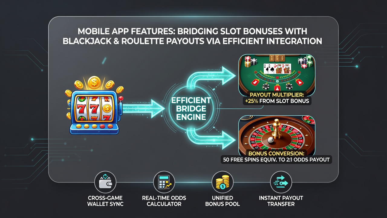 Close-up of mobile screen displaying seamless transaction flow between slot bonus and roulette payout options