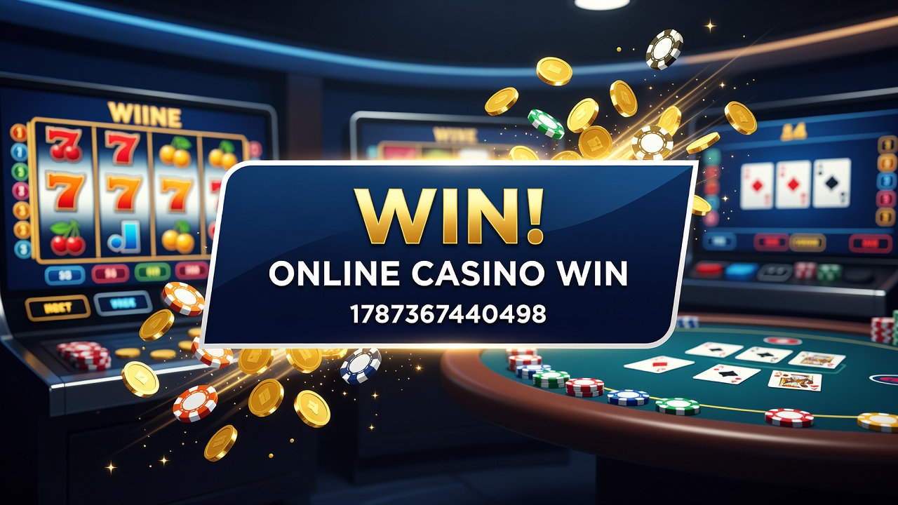 Mobile device showing casino win confirmation and withdrawal screen