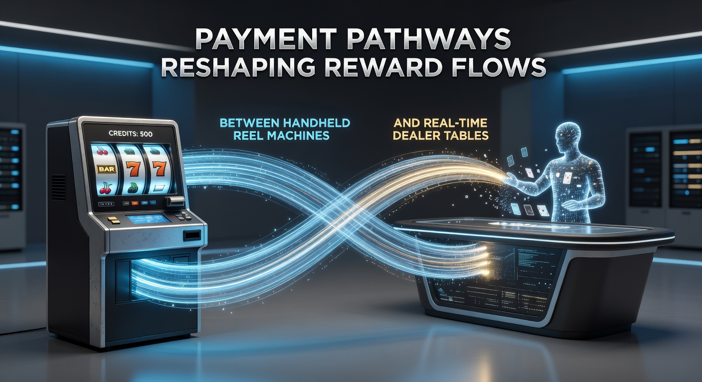 Diagram showing seamless payment transfers from mobile slot machines to live dealer gaming tables
