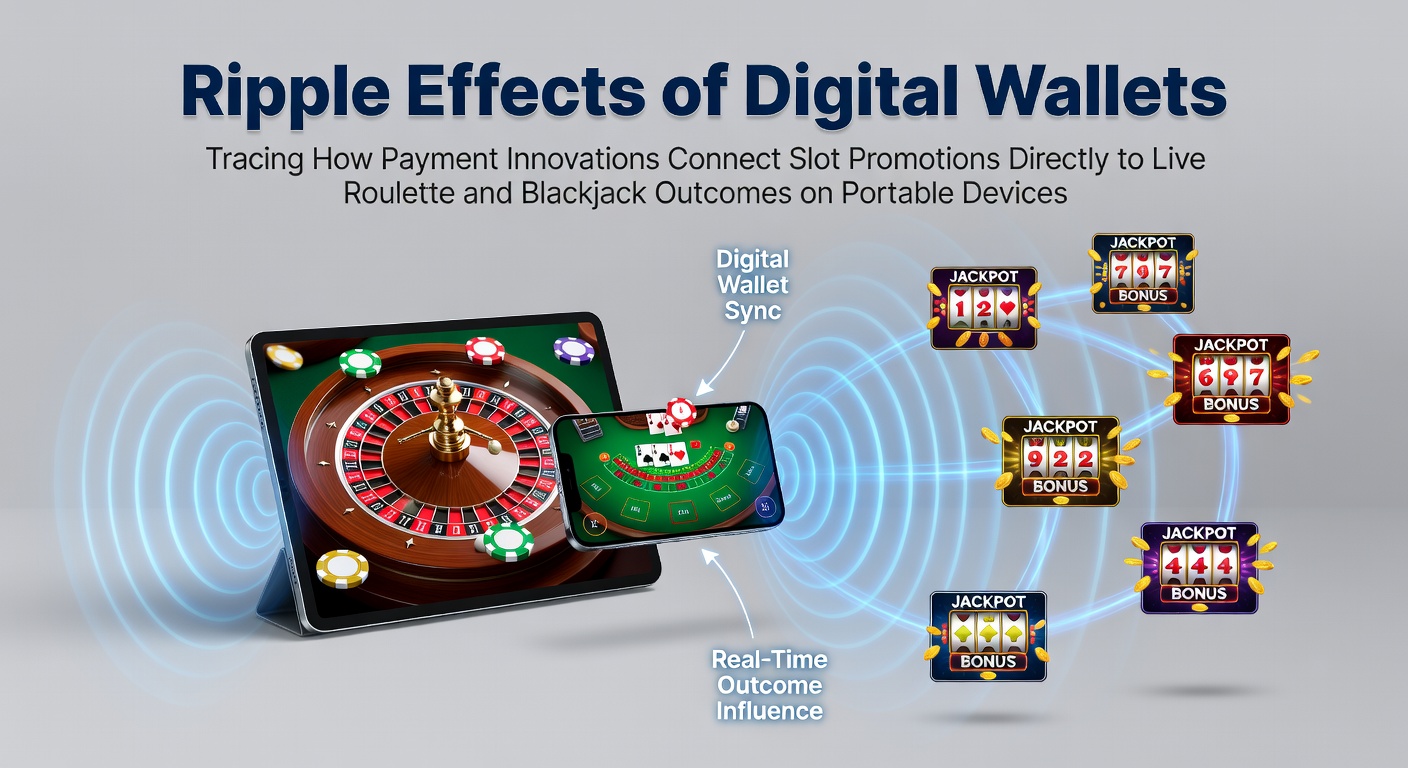 Illustration of digital wallet transactions linking mobile slot promotions to live roulette and blackjack sessions on portable devices