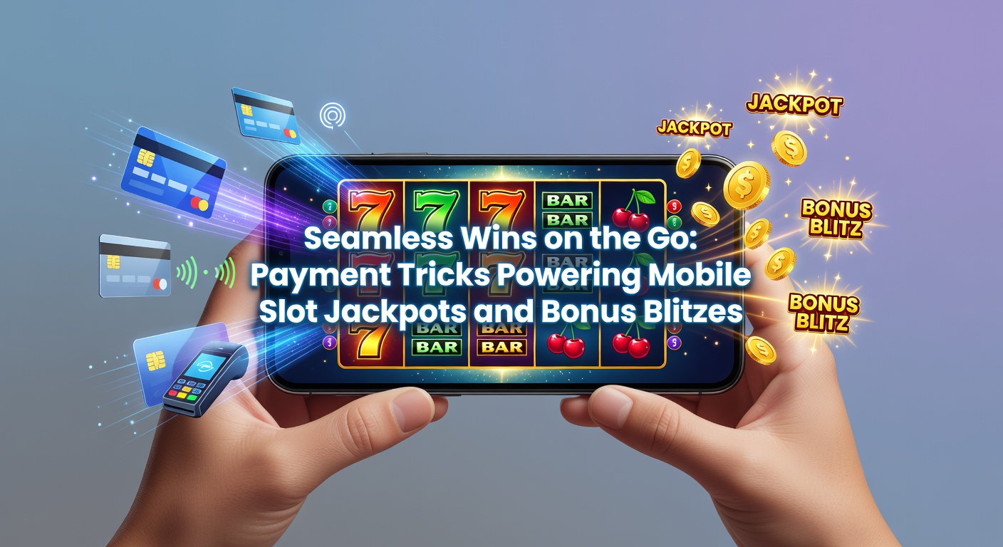 Mobile phone screen displaying a vibrant slot jackpot win with instant payment confirmation overlay, highlighting seamless digital wallet integration