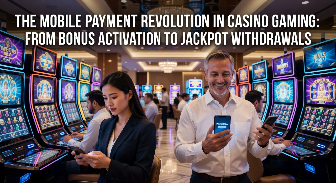Smartphone displaying a casino app with mobile payment options active during a slot game bonus round
