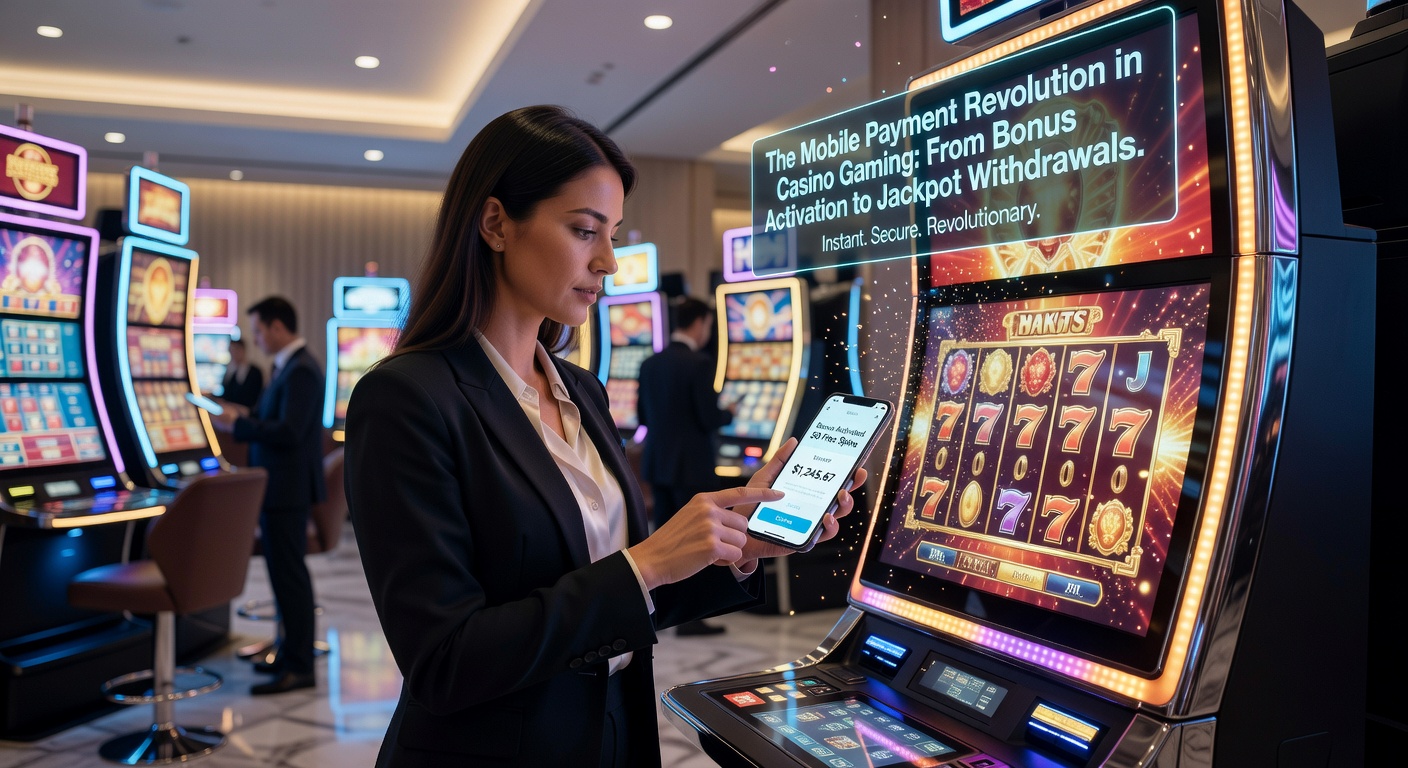 Illustration of a jackpot win notification on a mobile device with instant withdrawal options via digital wallet